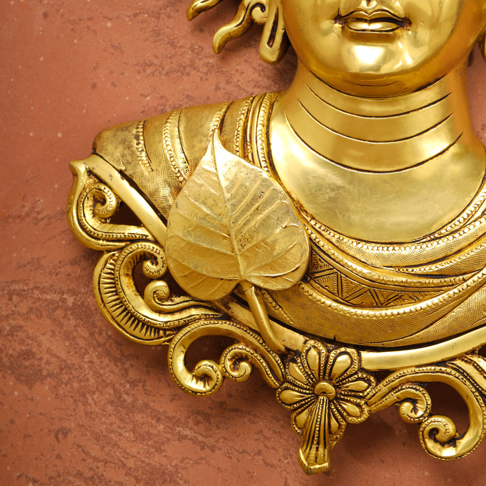 Brass Buddha Wall Hanging (15.5 Inch) Vedansh Craft
