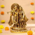 BRASS SUPERFINE STANDING RADHA KRISHNA STATUE (12.5") Vedansh Craft