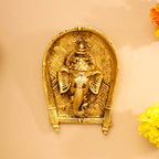 Brass Ganesha Face Wall Hanging (4 Inch) Vedansh Craft