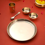 Pure Kansa/Bronze Thali/Dinner Set (1.6 Kg) Vedansh Craft