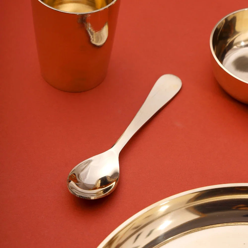 Pure Kansa/Bronze Thali/Dinner Set (1.6 Kg) Vedansh Craft