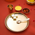 Pure Kansa/Bronze Thali/Dinner Set (1.6 Kg) Vedansh Craft
