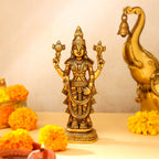 Brass Superfine Tirupati Balaji/Venkateshwar Idol (9 Inch) Vedansh Craft