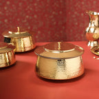 Brass Handi With Lid (6.5 inch) Vedansh Craft
