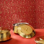 Brass Handi With Lid (6.5 inch) Vedansh Craft