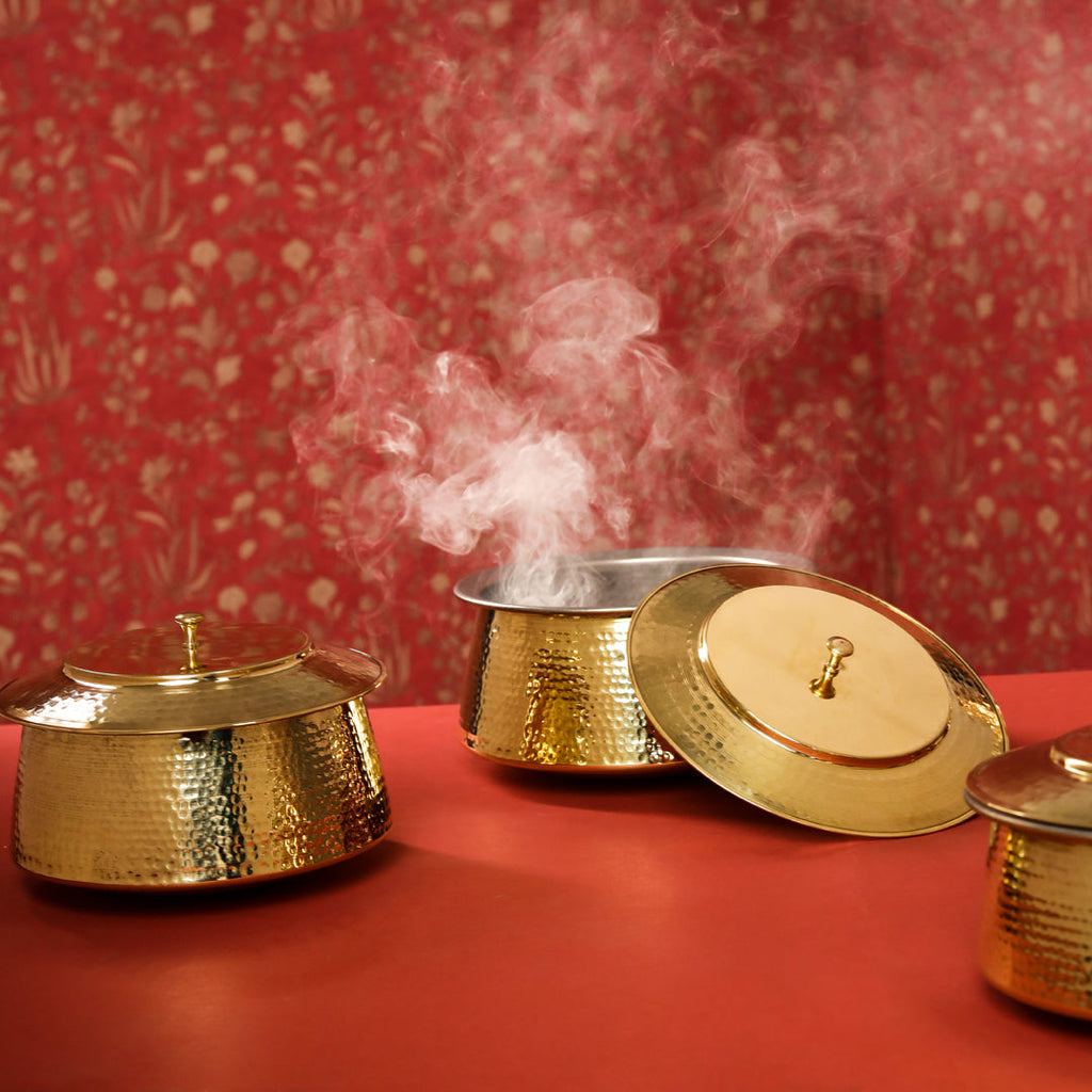 Brass Handi With Lid (6.5 inch) Vedansh Craft