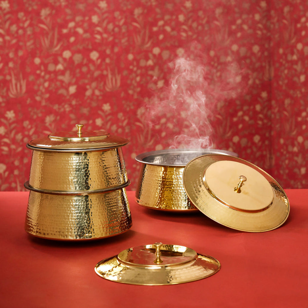 Brass Handi With Lid (6.5 inch) Vedansh Craft