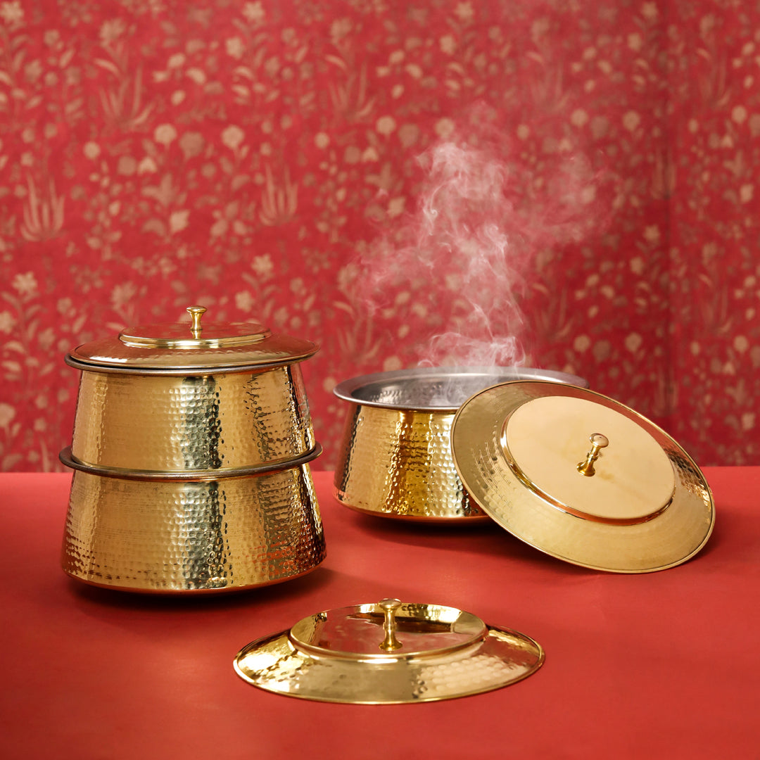 Brass Handi With Lid (6.5 inch) Vedansh Craft