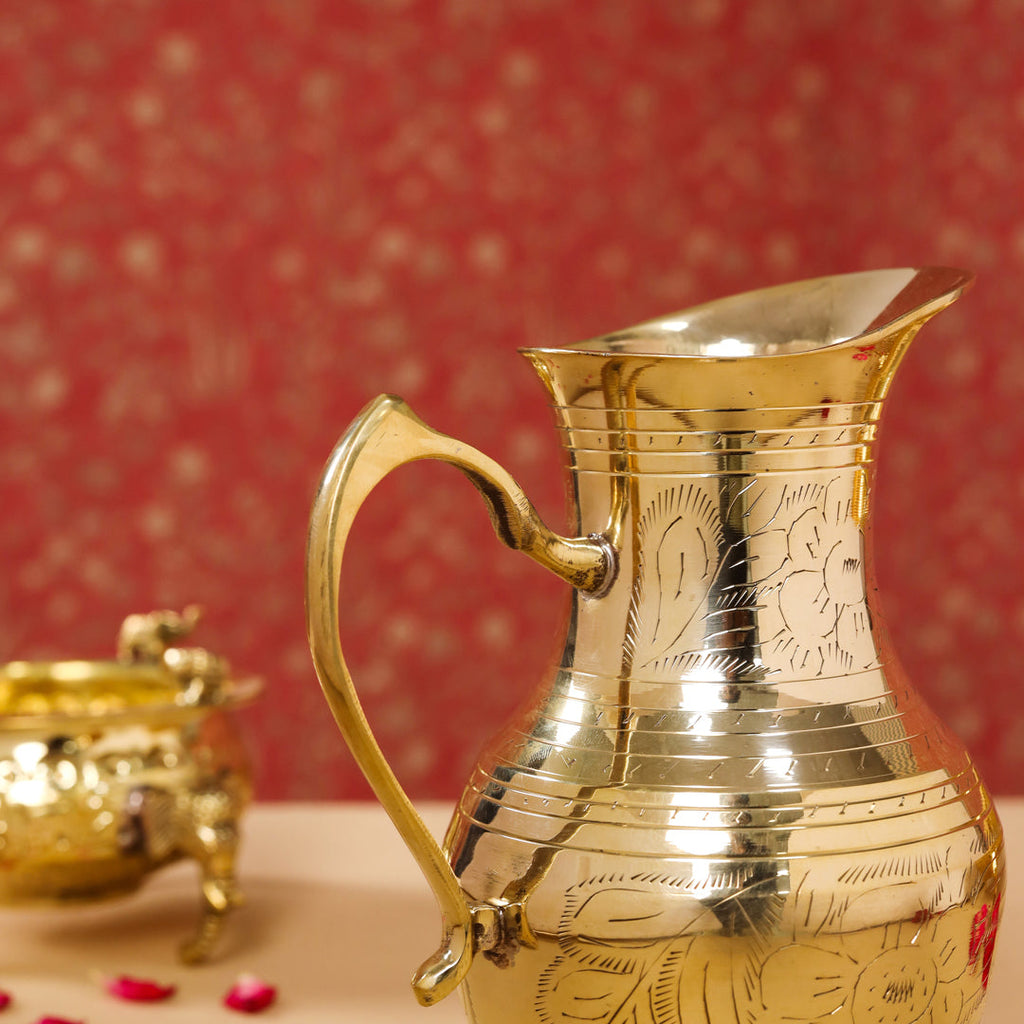 Brass Water Jug (8.5 Inch) Vedansh Craft