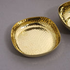 Brass Hammered Square Thali/Dinner Set (1.25 Kg) Vedansh Craft