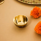 Brass Hand Painted Pooja Thali Set (1.2 Kg) Vedansh Craft