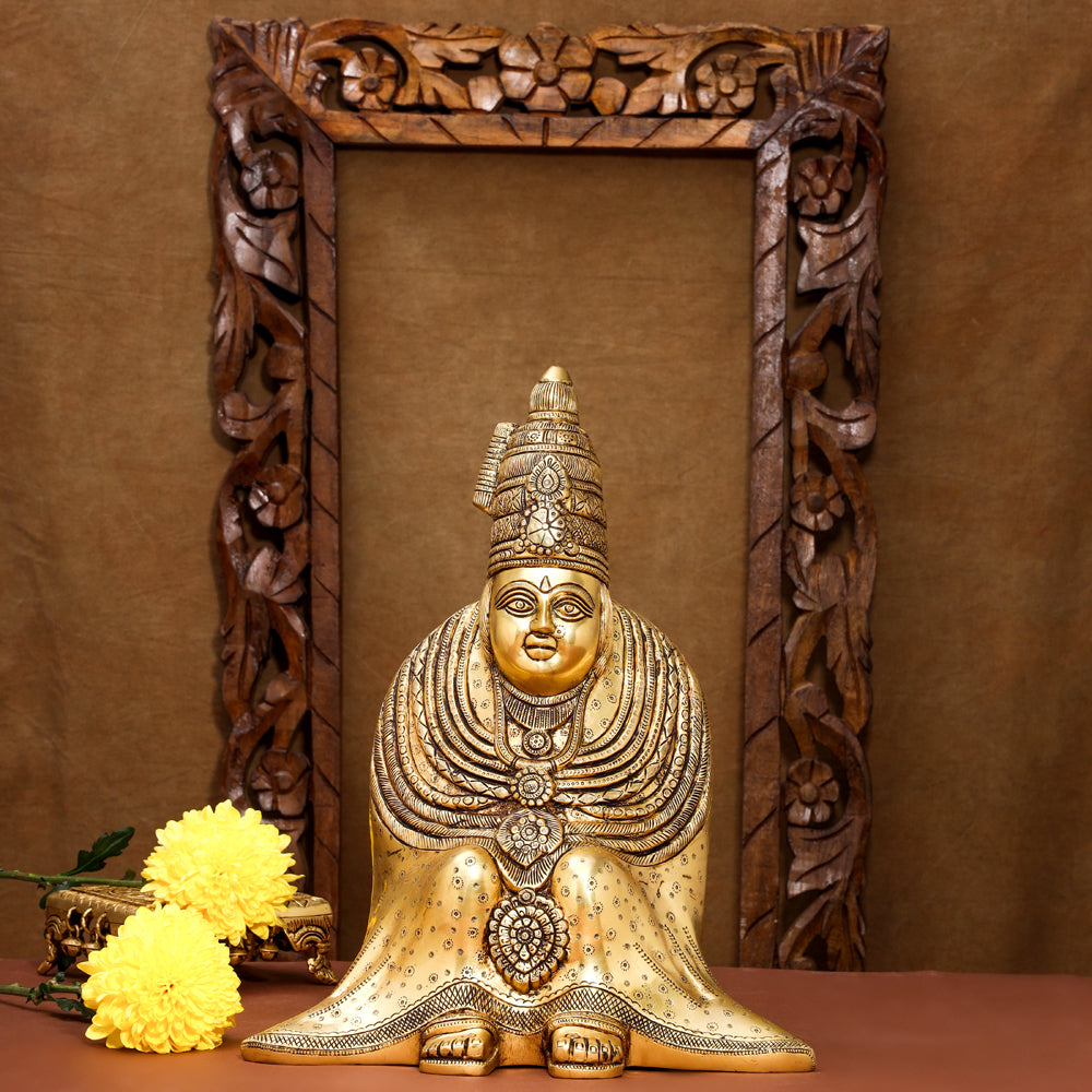 Brass Tulja Bhavani Idol (15.5 Inch) Vedansh Craft