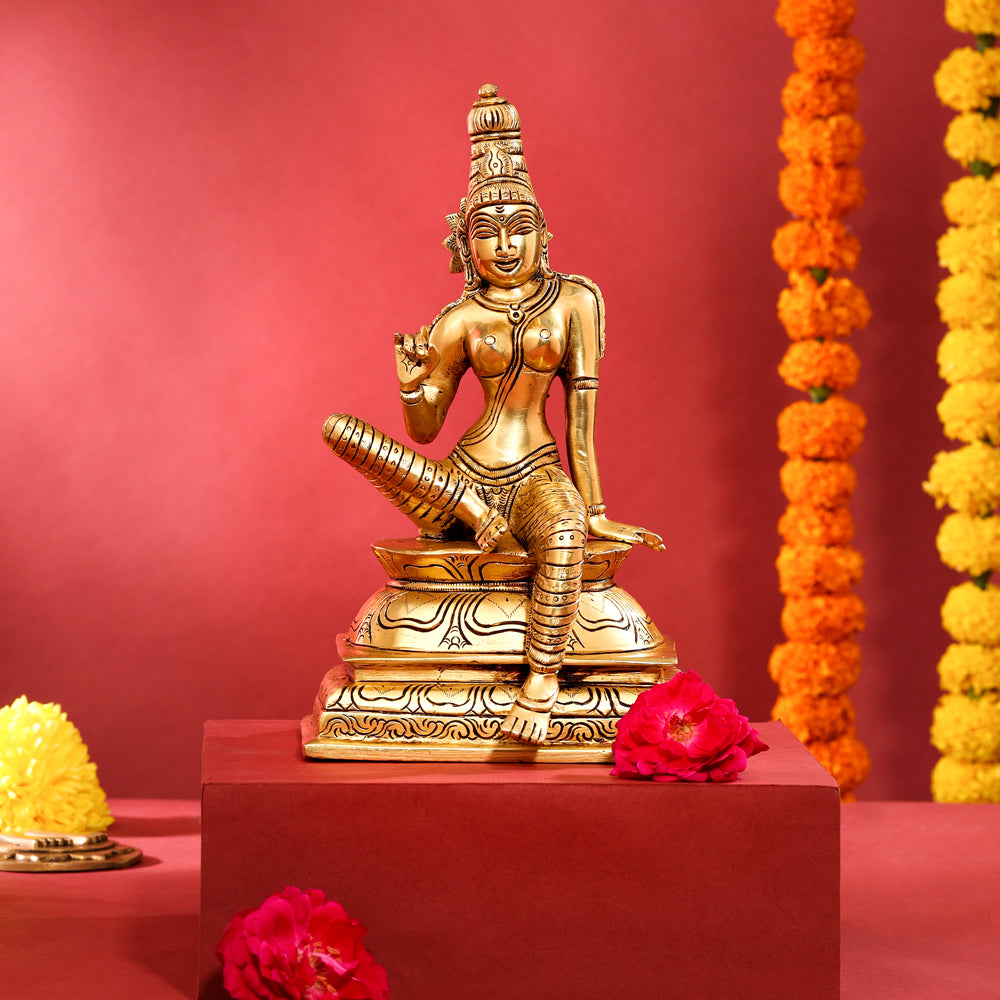Brass Goddess Parvati Idol (9.5 Inch) Vedansh Craft