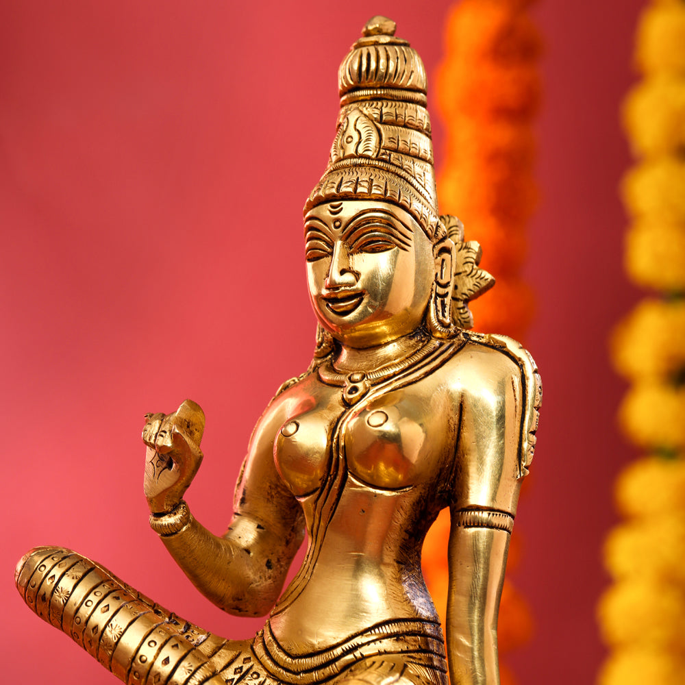 Brass Goddess Parvati Idol (9.5 Inch) Vedansh Craft