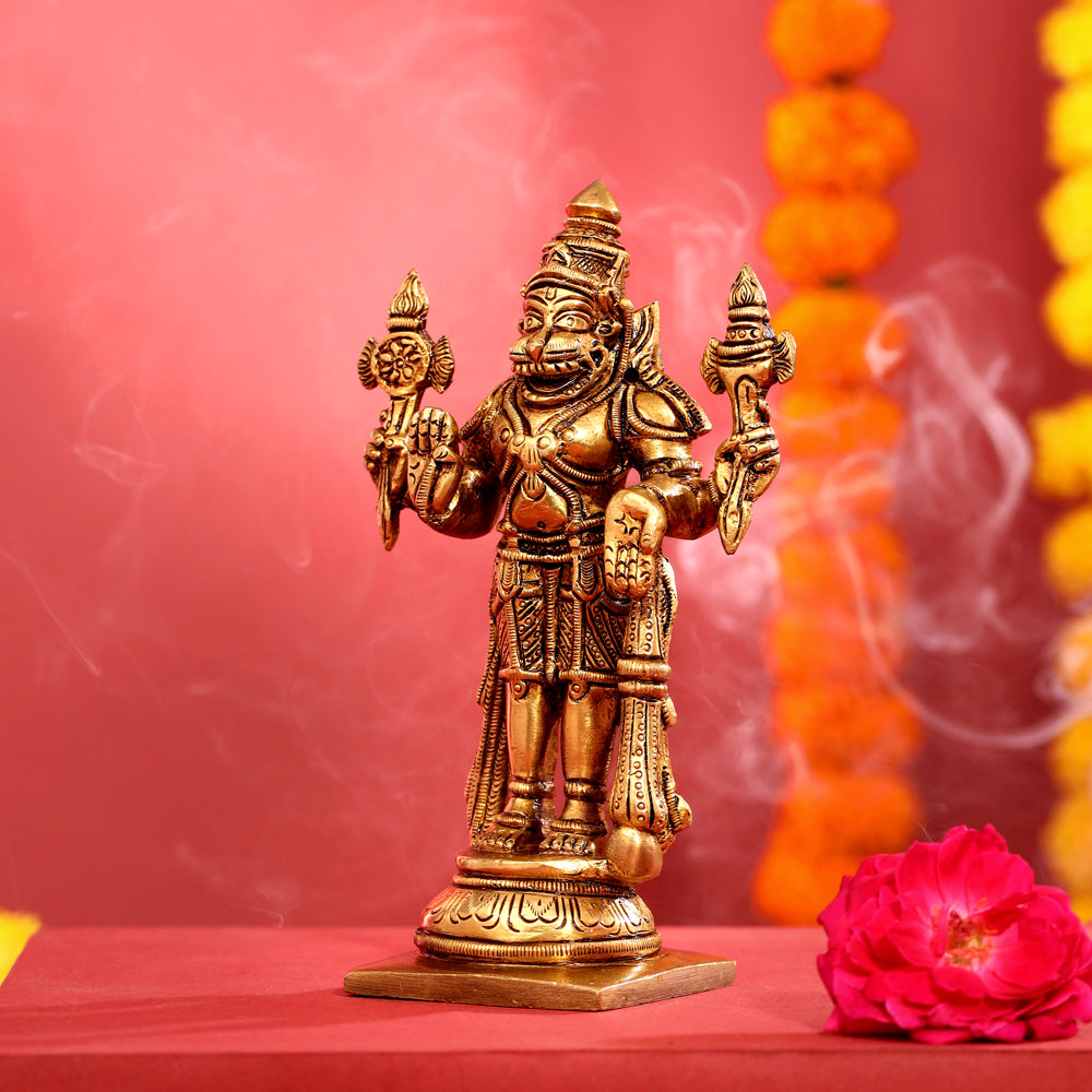 Brass Superfine Standing Narasimha Idol (6 Inch) Vedansh Craft