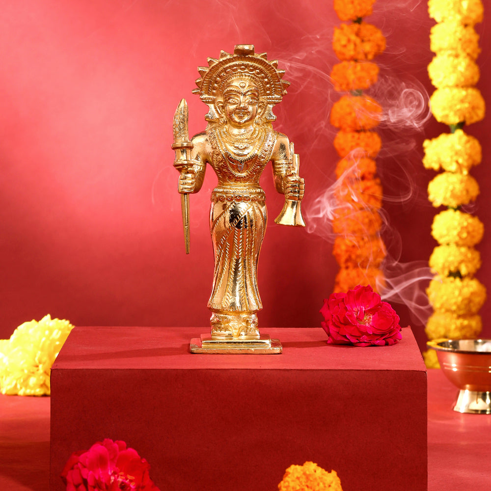 Brass Raksha Devi Idol (7.5 Inch) Vedansh Craft