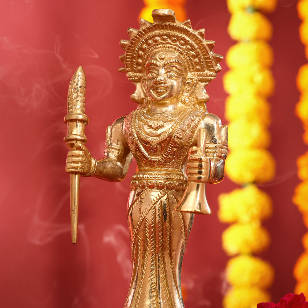Brass Raksha Devi Idol (7.5 Inch) Vedansh Craft