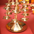Brass Decorative Multi Wick Lamp (20 Inch) Vedansh Craft