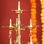 Brass Decorative Multi Wick Lamp (20 Inch) Vedansh Craft