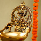 Brass Superfine Rajarajeswari Diya (9 Inch) Vedansh Craft