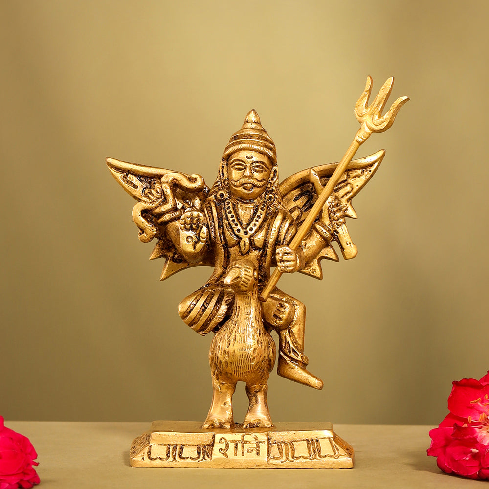 Brass Shani Dev Idol (4.5 Inch) Vedansh Craft