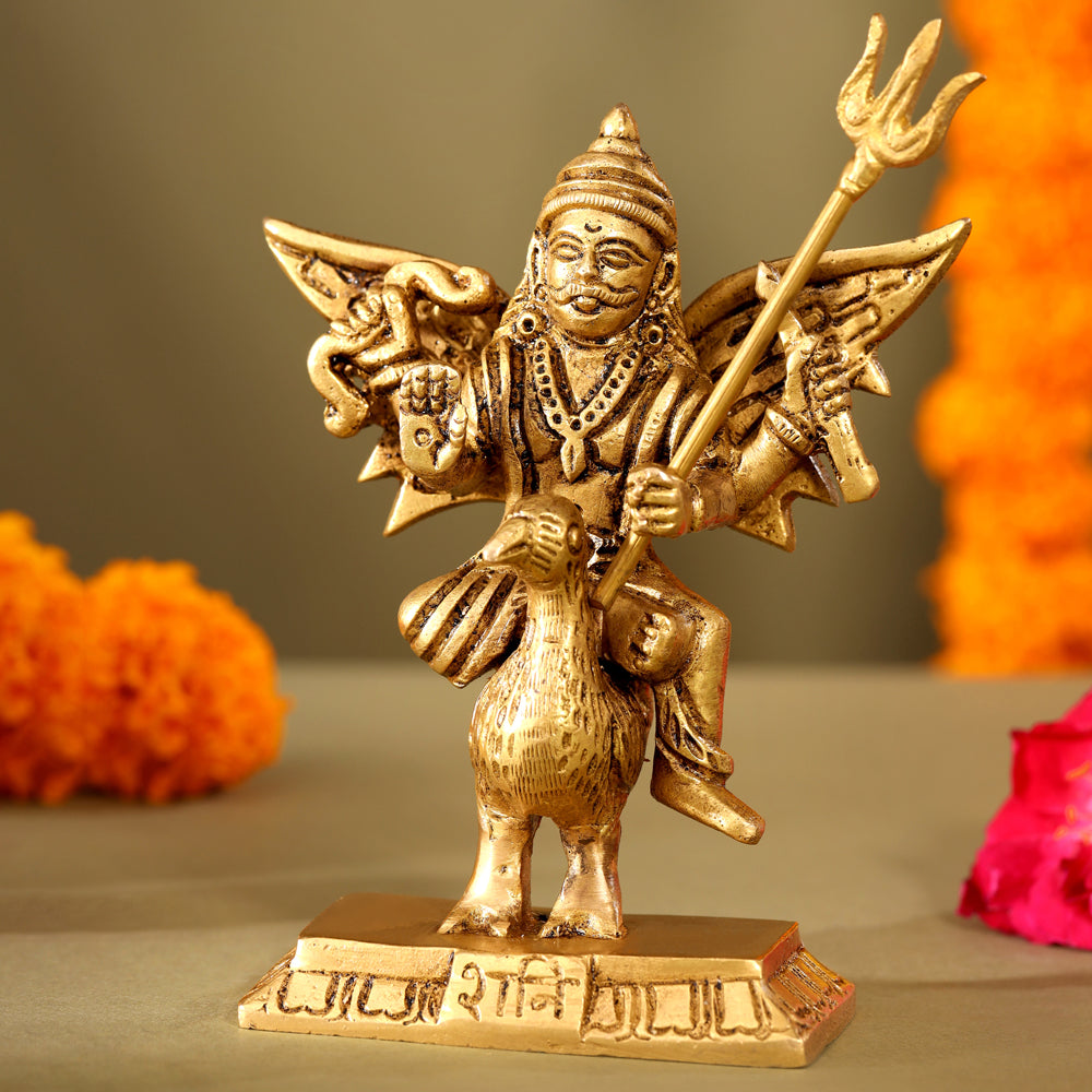 Brass Shani Dev Idol (4.5 Inch) Vedansh Craft