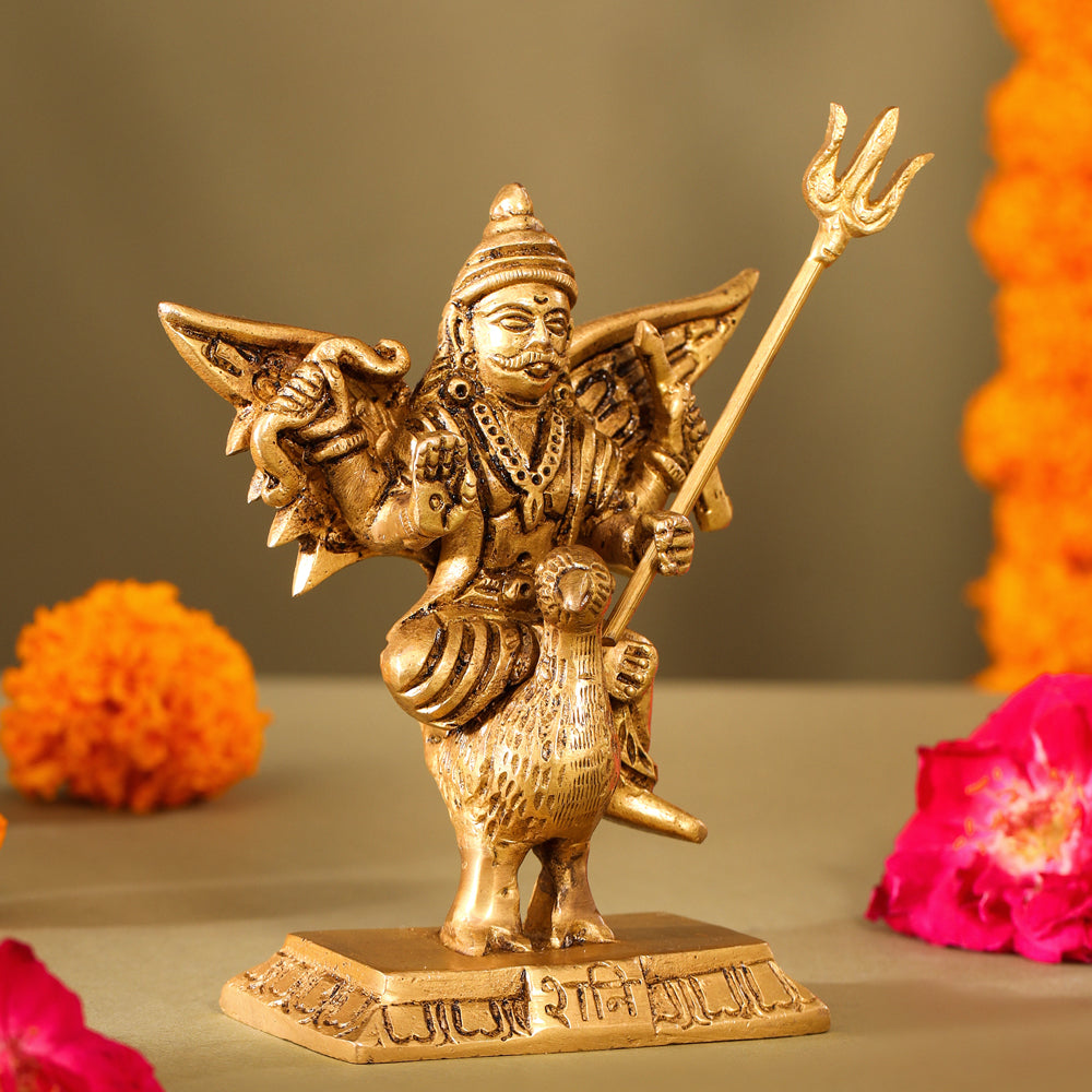 Brass Shani Dev Idol (4.5 Inch) Vedansh Craft