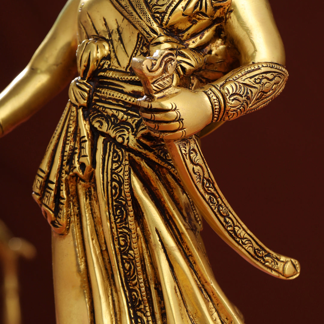Brass Chatrapati Shivaji Maharaj Idol (12.5 Inch) Vedansh Craft