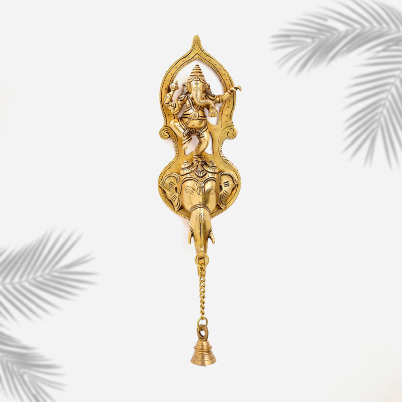 Brass Superfine Dancing Hanging Ganesha With Bell (15 Inch) Vedansh Craft