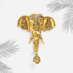 Brass Ganesha With Bell Wall Hanging (11 Inch) Vedansh Craft