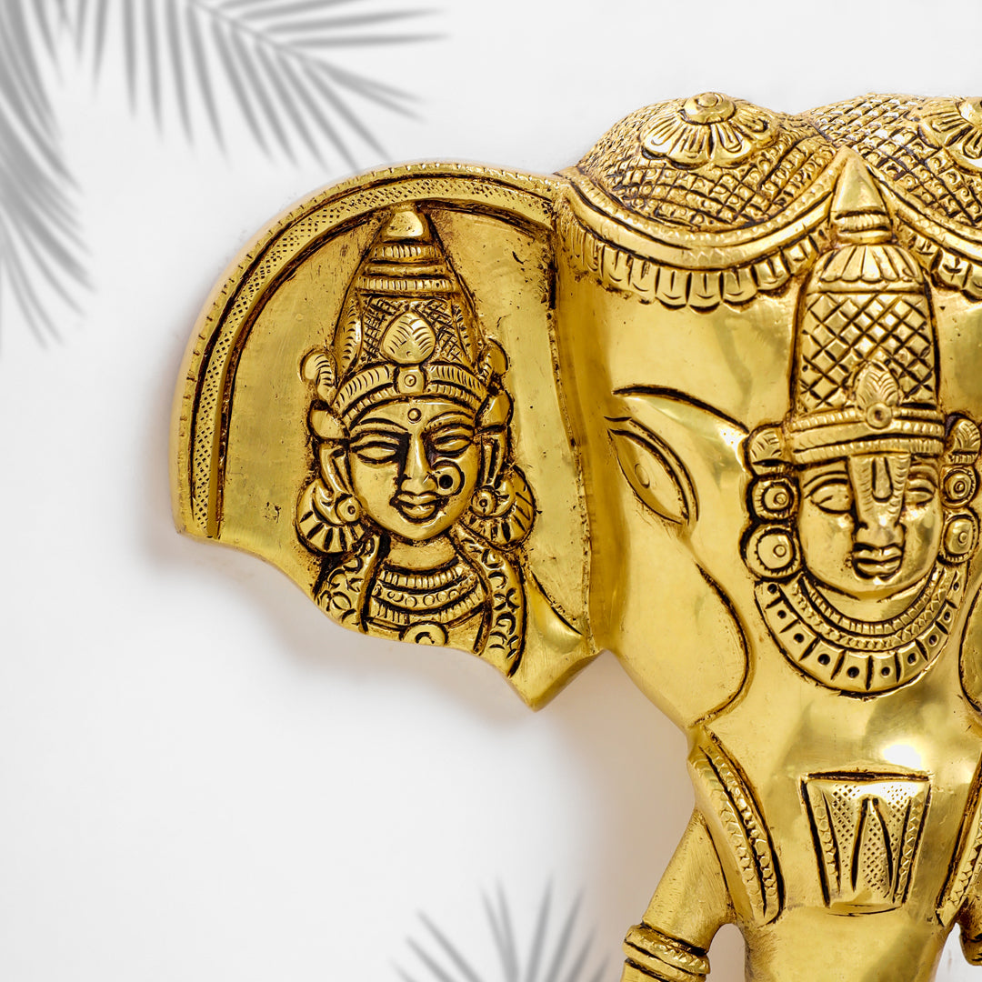 Brass Ganesha With Bell Wall Hanging (11 Inch) Vedansh Craft