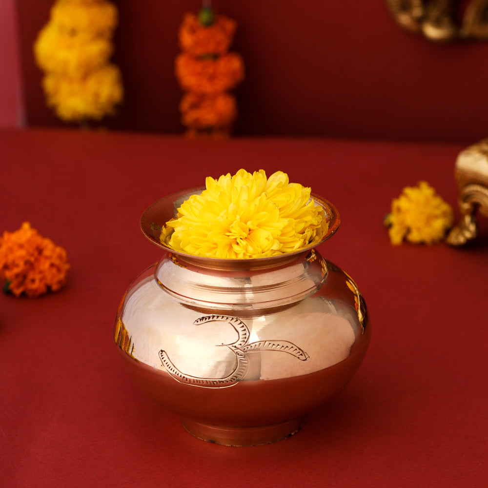 Brass Om Pooja Kalash Vedansh Craft