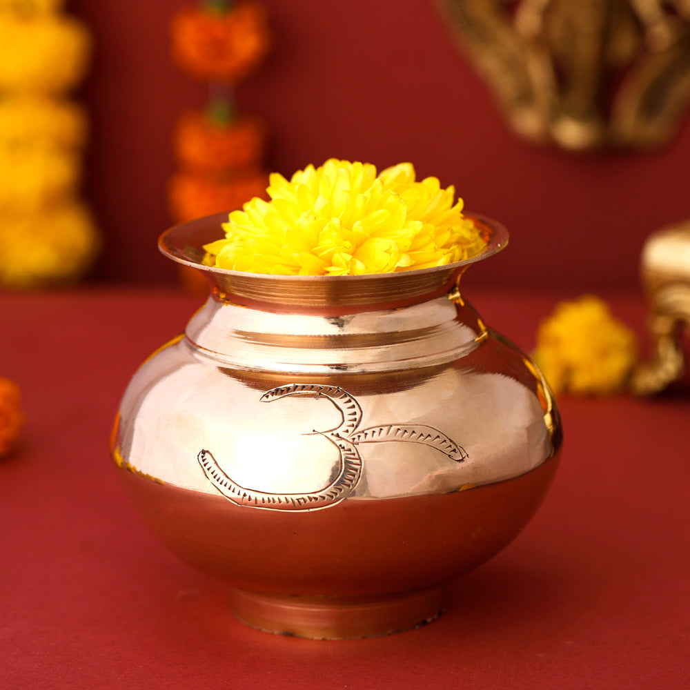 Brass Om Pooja Kalash Vedansh Craft