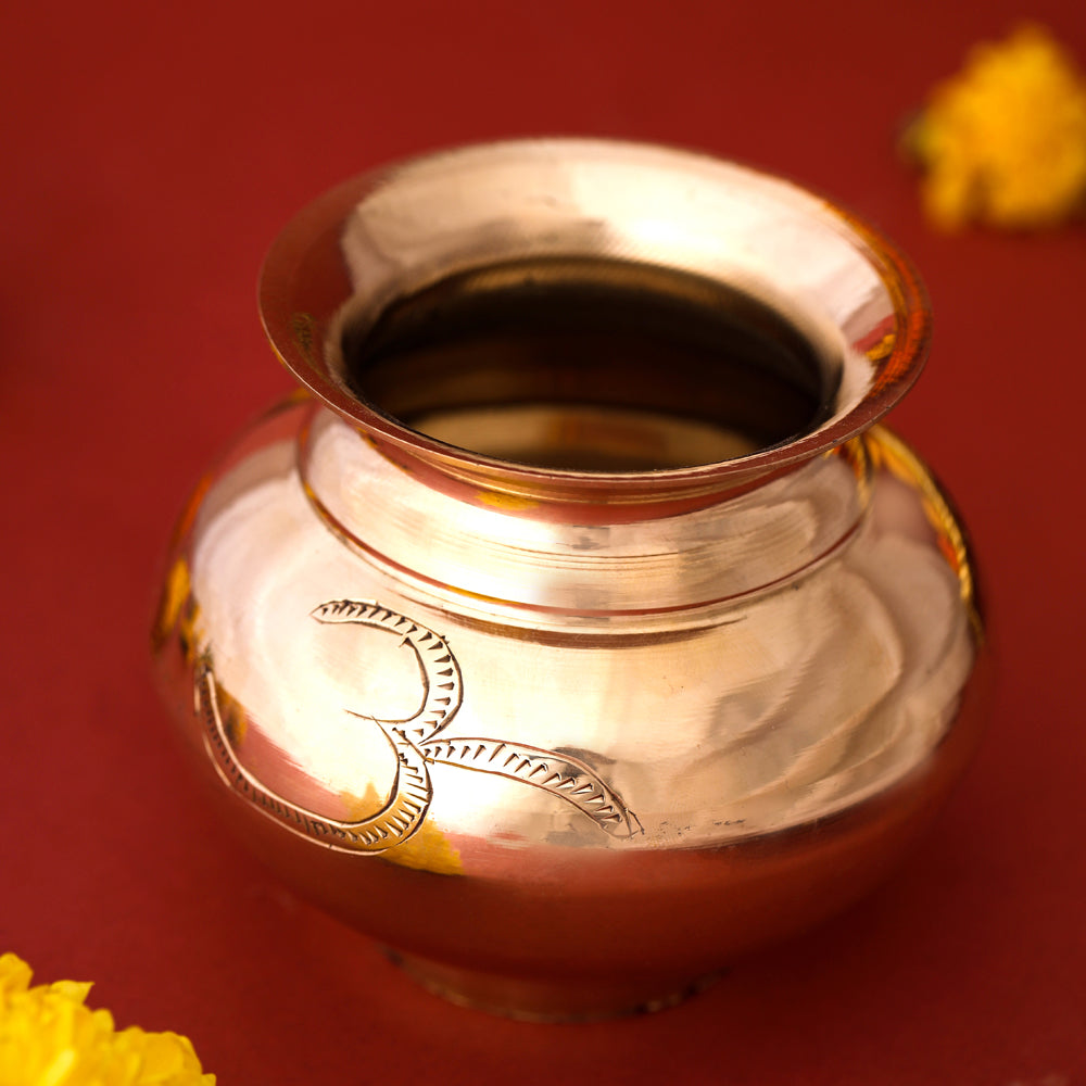 Brass Om Pooja Kalash Vedansh Craft