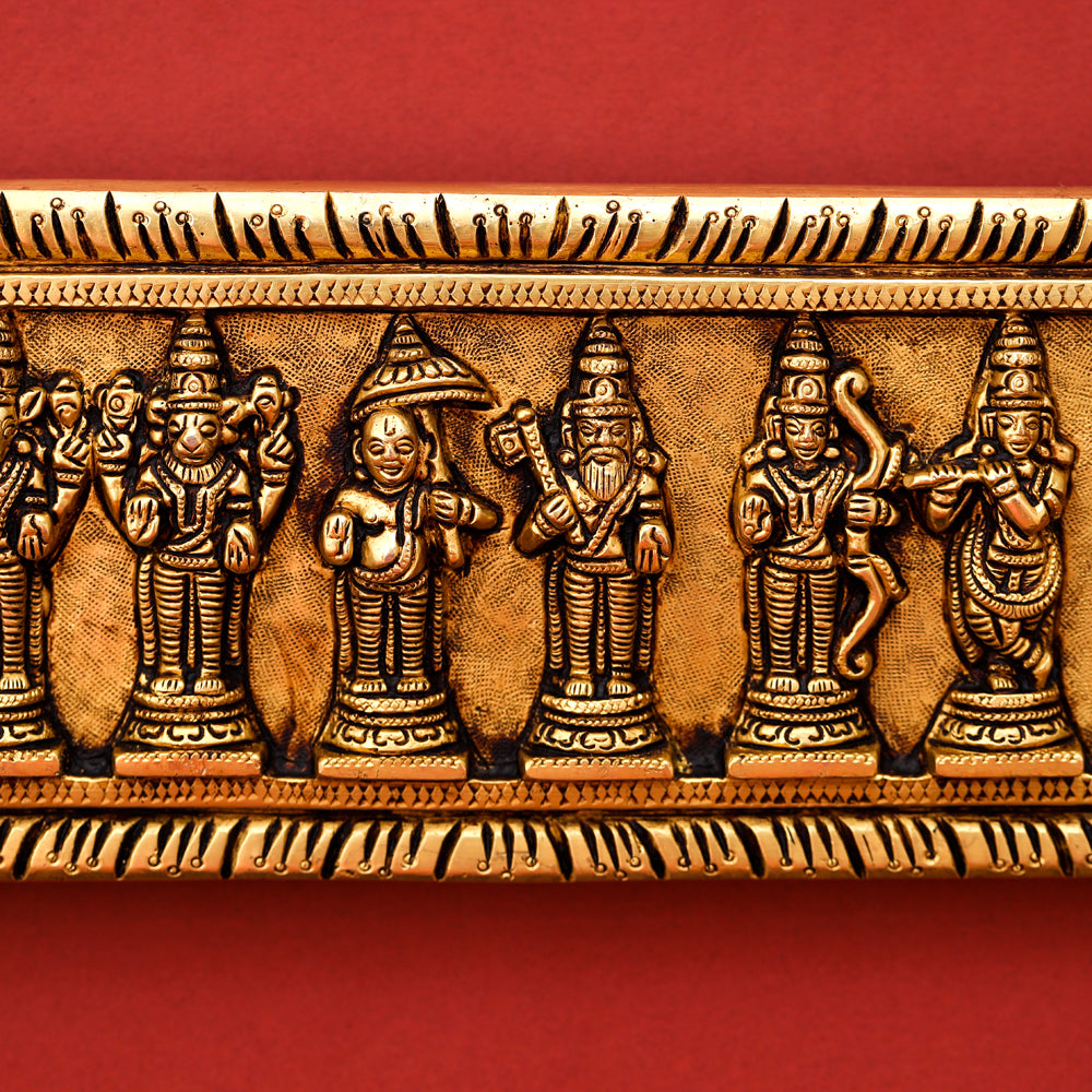 Brass Dashavatara / Vishnu Avatar Wall Hanging (4 Inch) Vedansh Craft