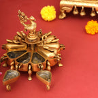 Brass Peacock Kumkum Box (5 Inch) Vedansh Craft