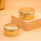 Brass Ladoo Box With Lid Vedansh Craft
