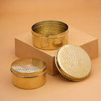 Brass Ladoo Box With Lid Vedansh Craft