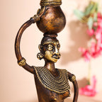 Brass Dhokra Tribal Lady Showpiece (15.5 Inch) Vedansh Craft