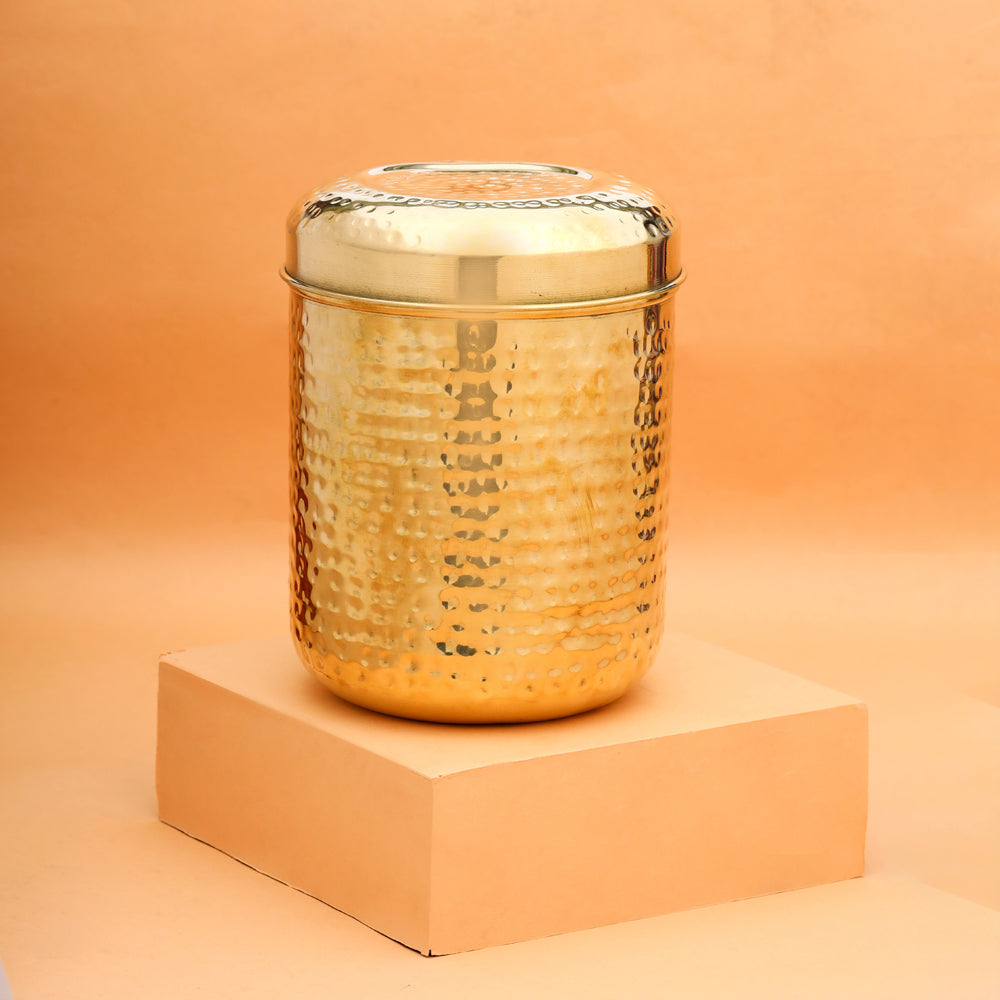 Brass Container With Lid Vedansh Craft