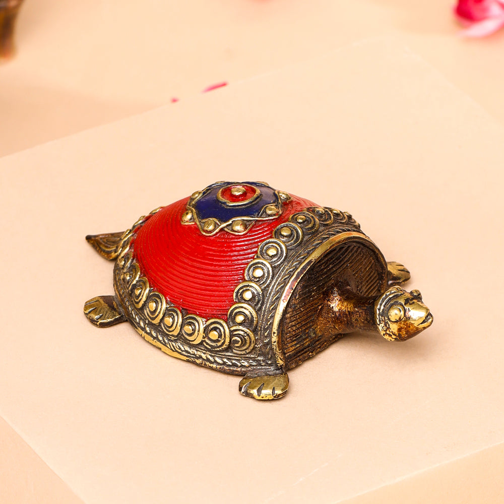 Brass Dhokra Tortoise Vastu/Feng Shui Vedansh Craft