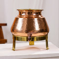Copper Round Water Dispenser (11.5 Inch) Vedansh Craft