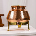 Copper Round Water Dispenser (11.5 Inch) Vedansh Craft