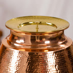 Copper Round Water Dispenser (11.5 Inch) Vedansh Craft
