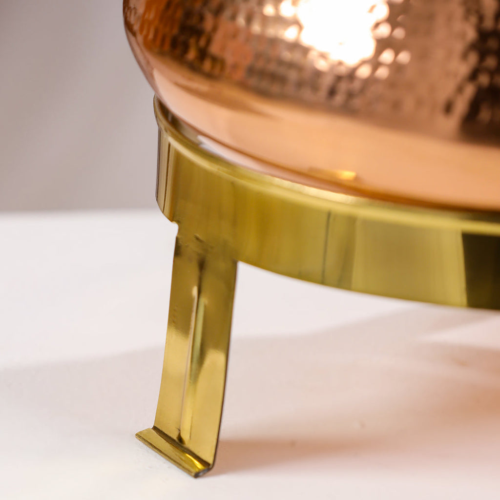 Copper Round Water Dispenser (11.5 Inch) Vedansh Craft