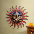 Brass Dhokra Sun Face Wall Hanging (13.5 Inch) Vedansh Craft