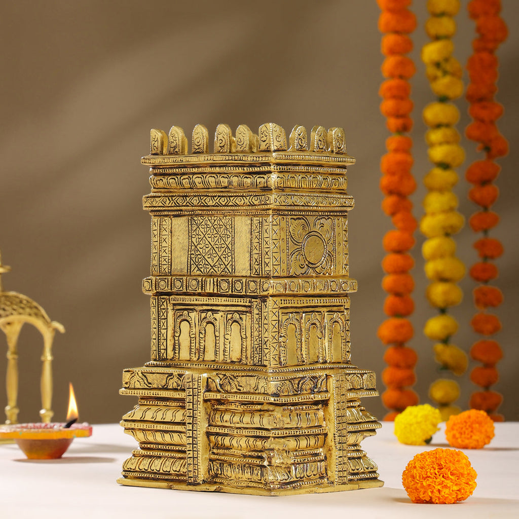 Brass Meenakshi Temple Model (9.5 Inch) Vedansh Craft