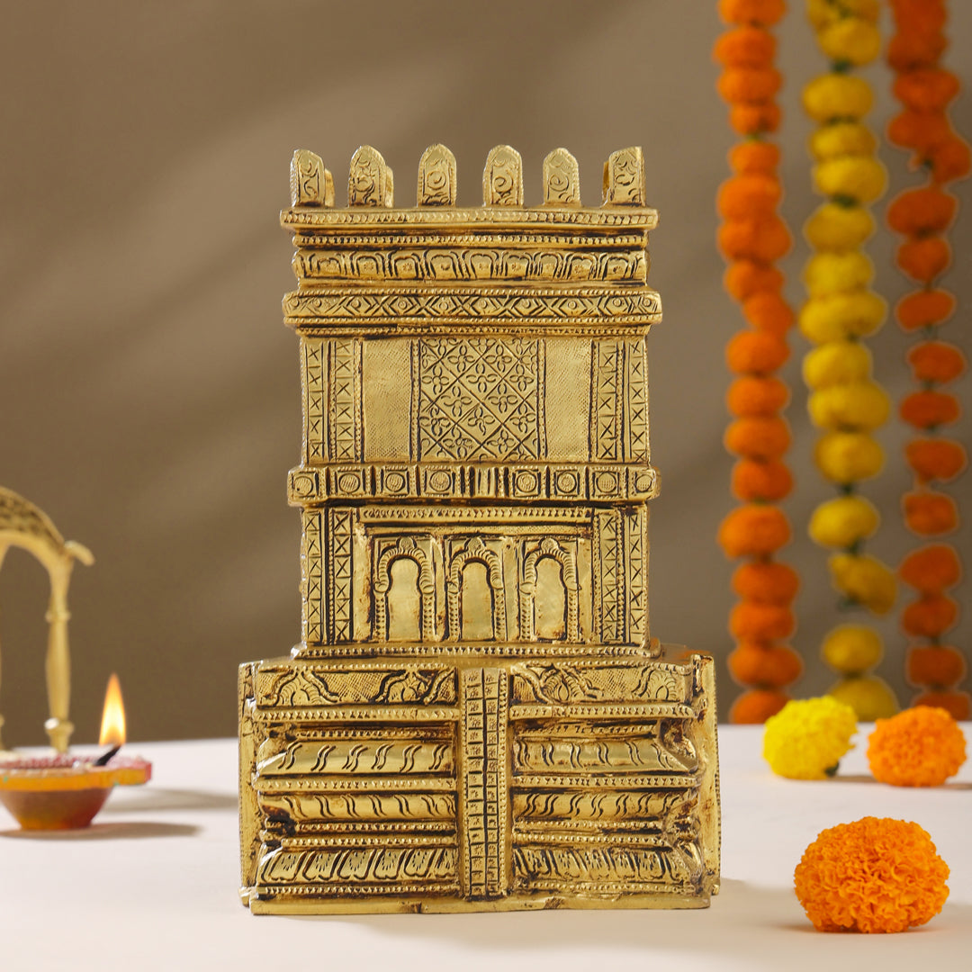 Brass Meenakshi Temple Model (9.5 Inch) Vedansh Craft