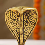Brass Shivalinga Naaga Figurine (5 Inch) Vedansh Craft