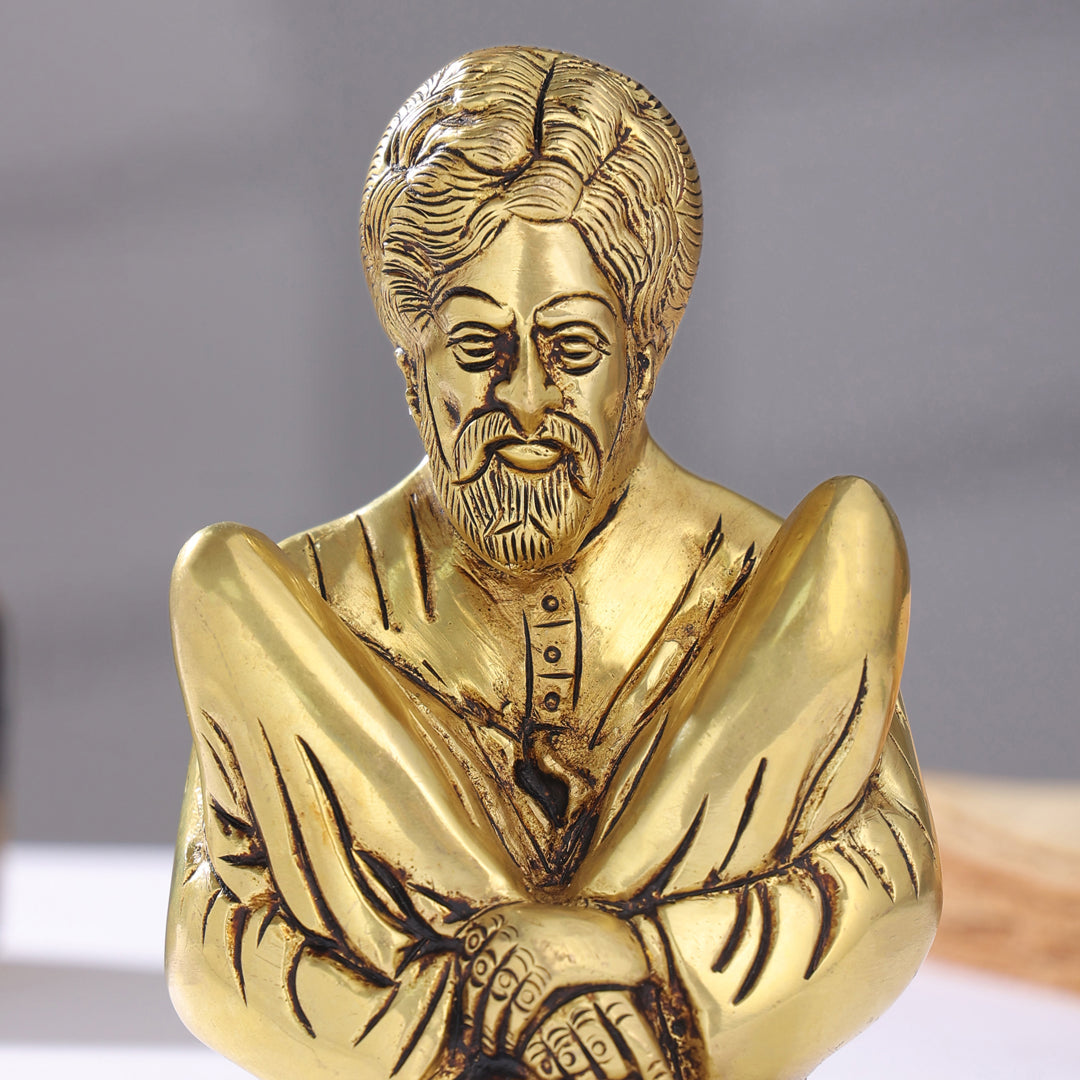 Brass Sadguru Saint Shankar Maharaj Idol (5.5 Inch) Vedansh Craft